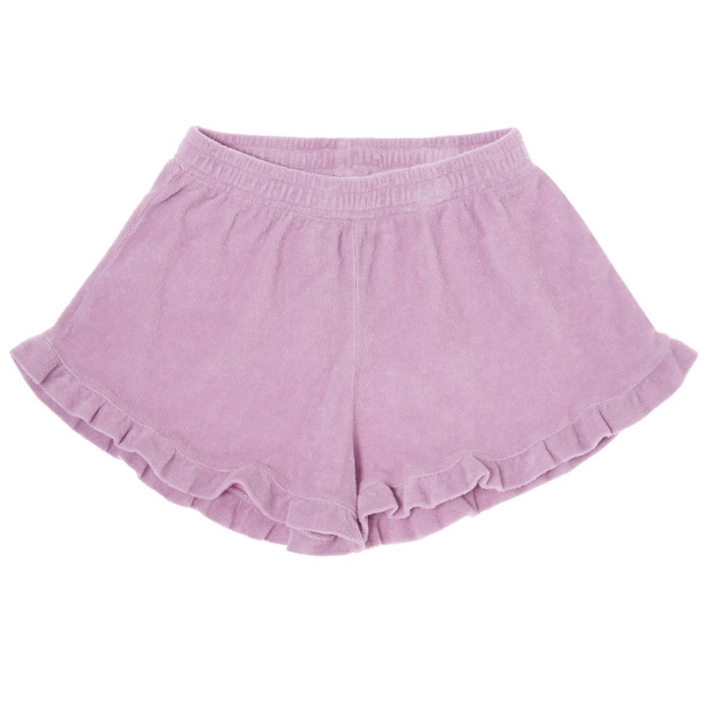 Plain Terry Ruffled Shorts