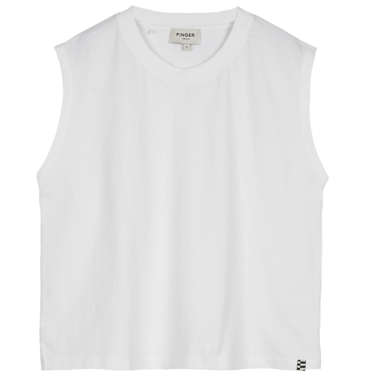 SC 010 White Sleeveless Tshirt
