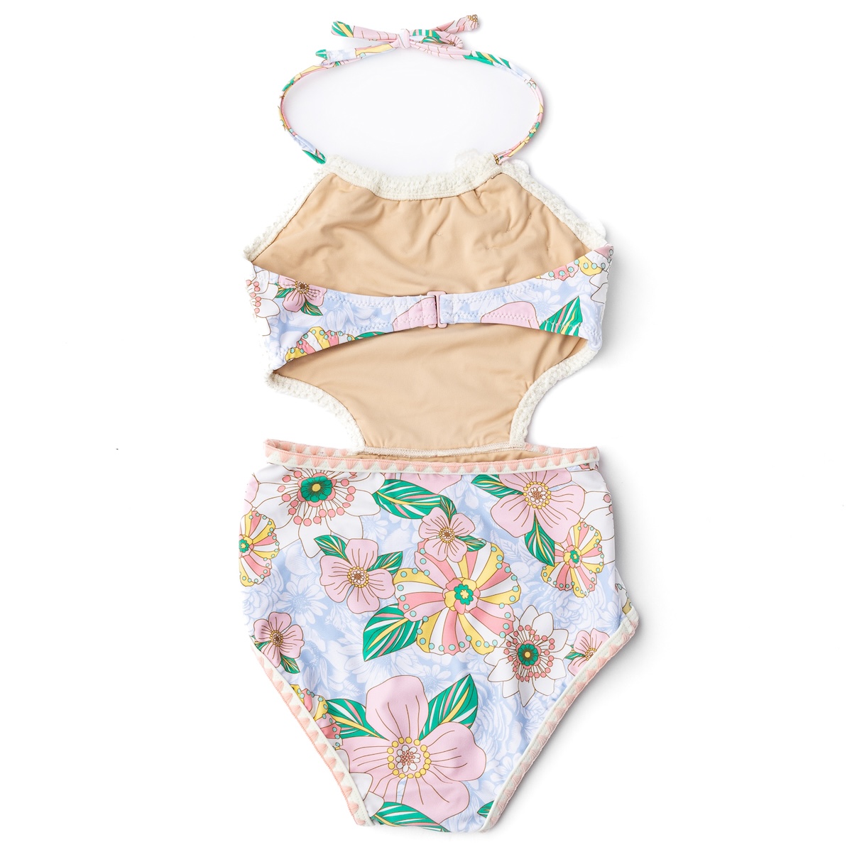 One Piece Crochet Halter | Retro Floral