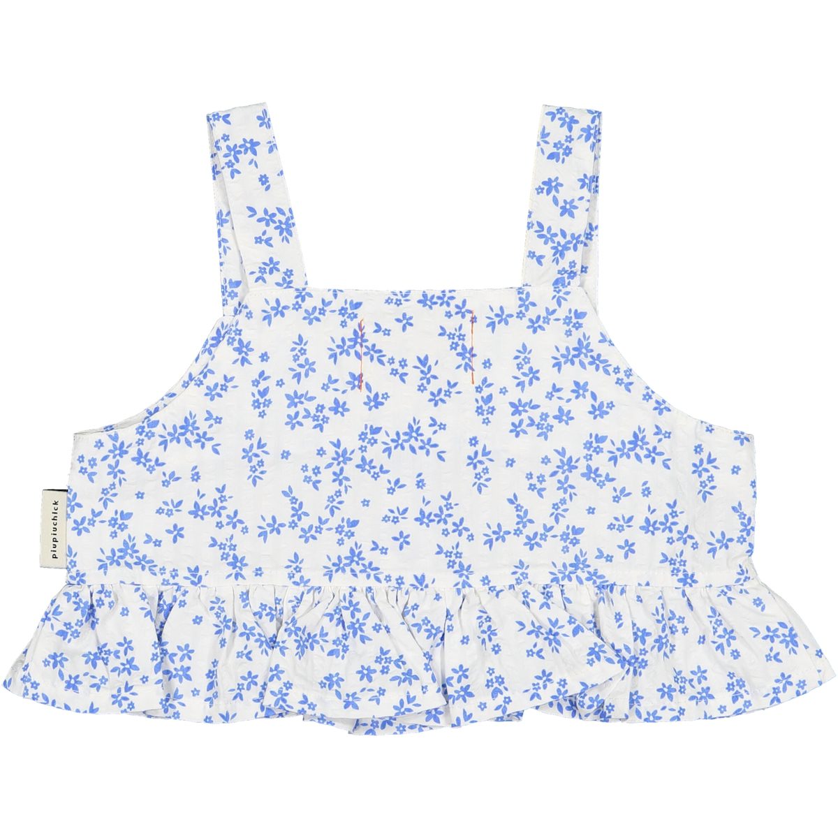 Off White Top W/ Little Blue Flowers