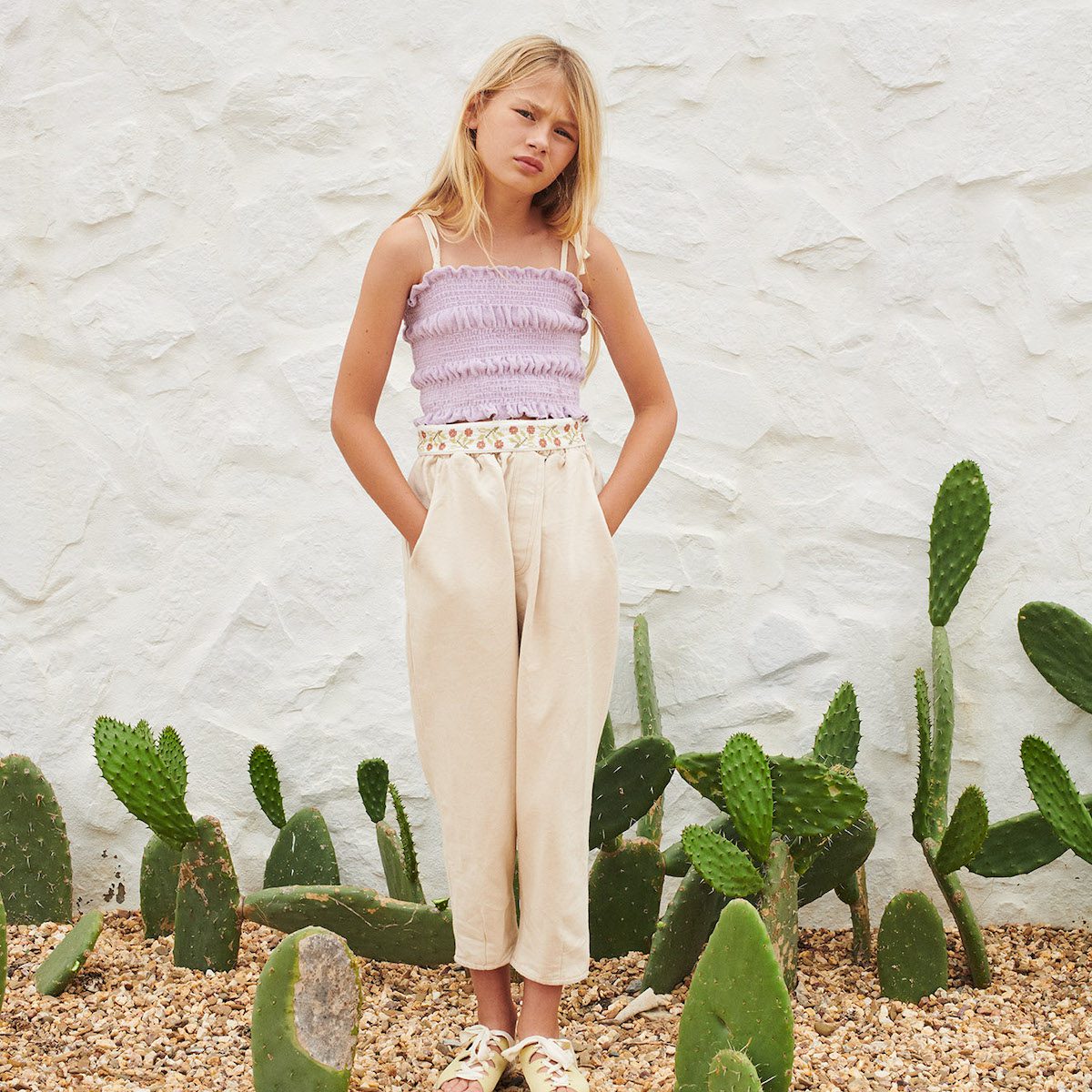 Terry Smocked Top