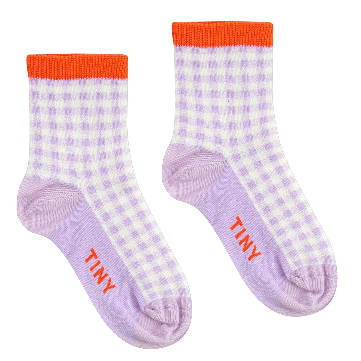 Check Quarter Socks | Pastel Lilac