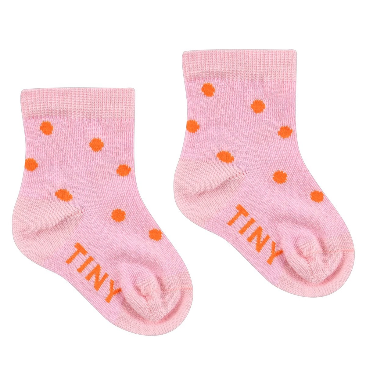 Dots Quarter Socks | Blush Pink / Orange