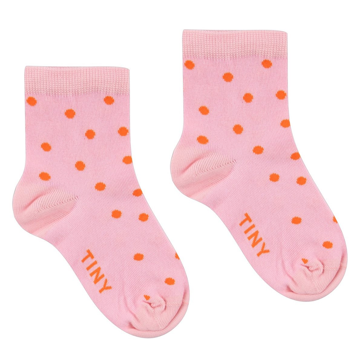 Dots Quarter Socks | Blush Pink / Orange