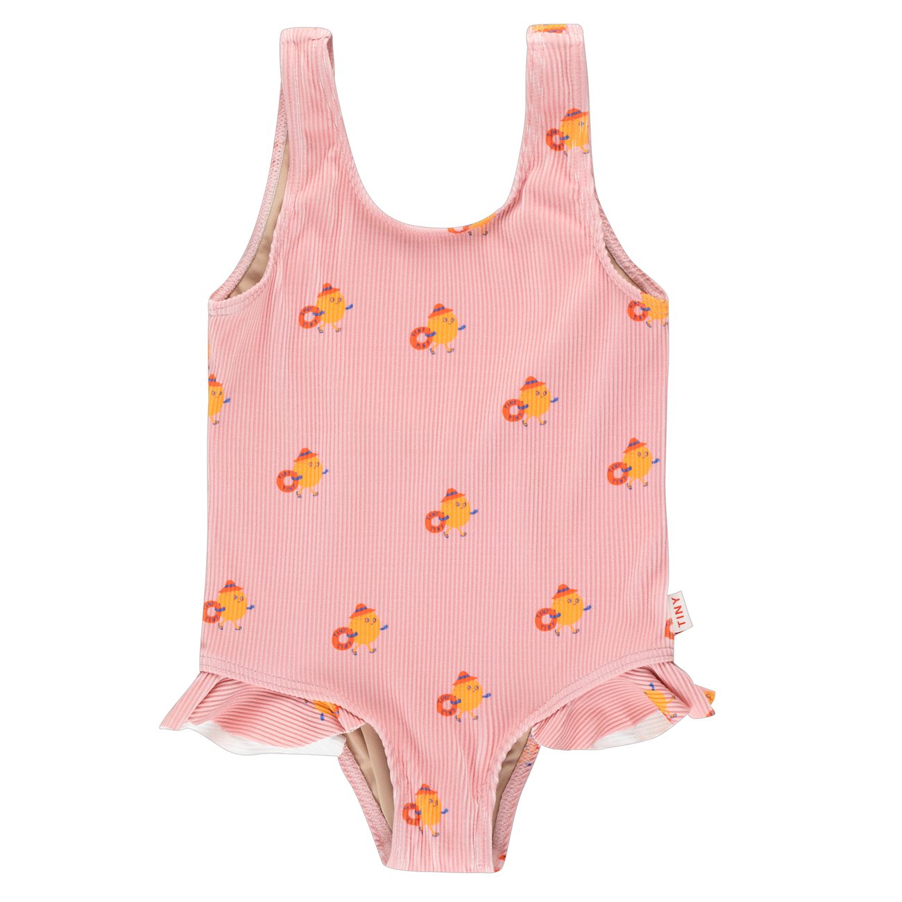 Beach Orange Frills Swimsuit | Blush Pink Orange