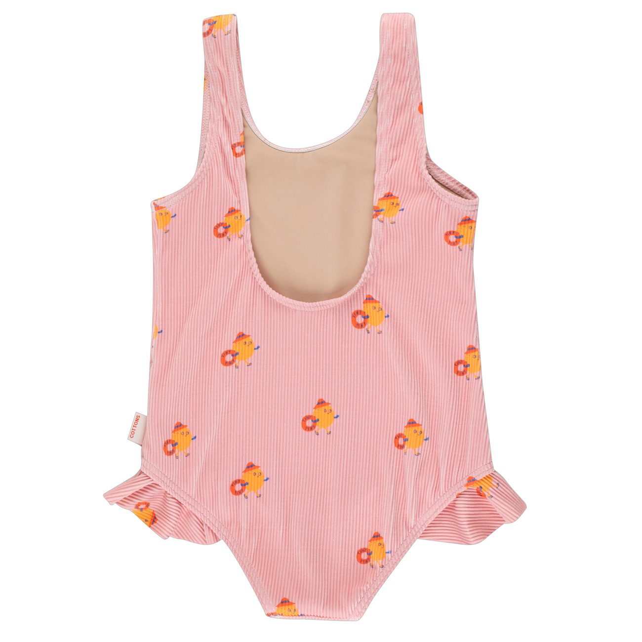 Beach Orange Frills Swimsuit | Blush Pink Orange