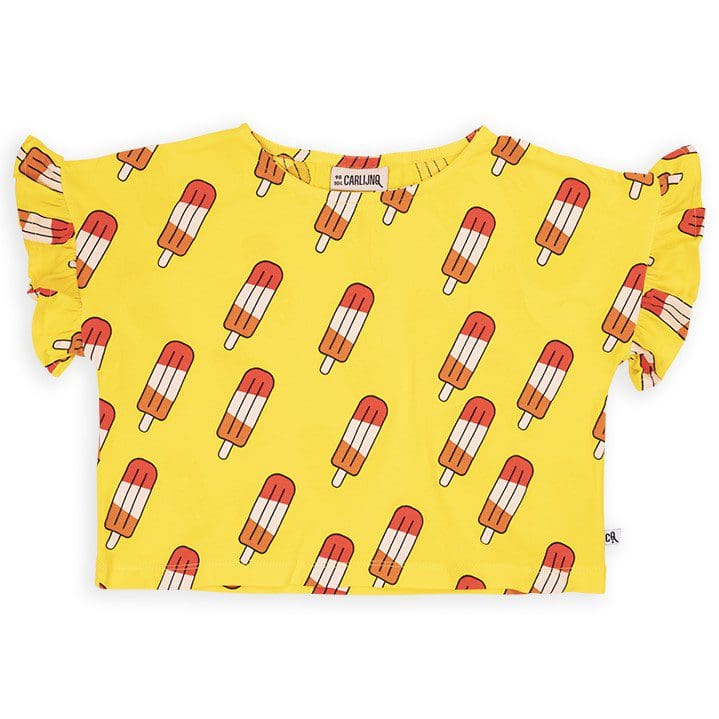 Ruffled Top Short Sleeve |  Popsicle