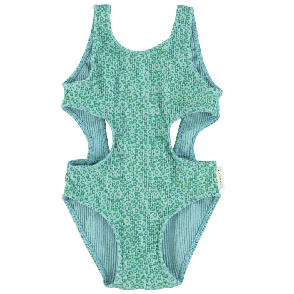 Trikini | Blue W/ Green Animal Print