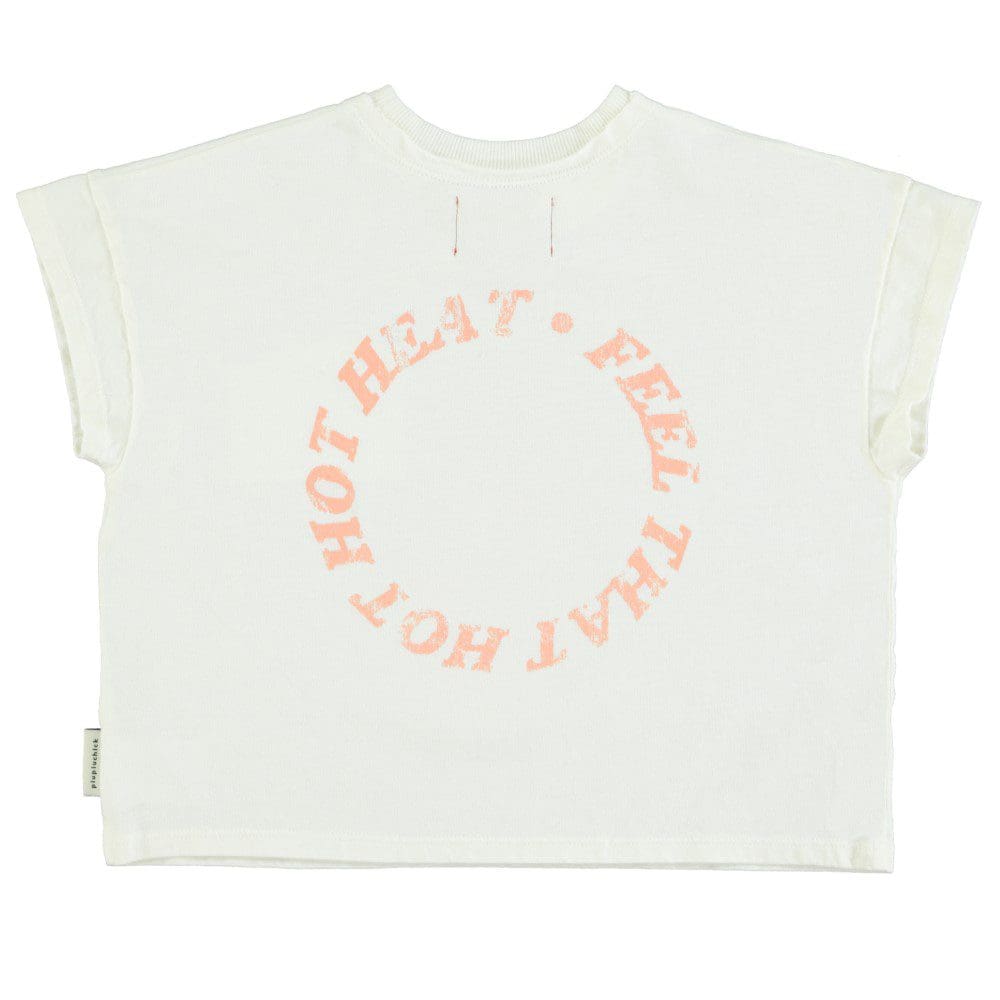 T-Shirt | Ecru W/ Heart Print