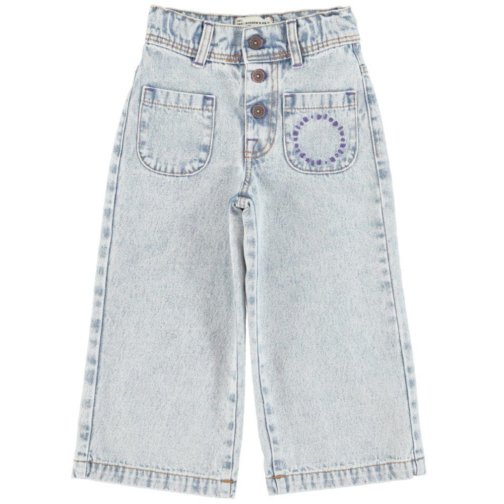 Flare Trousers | Washed Blue Denim