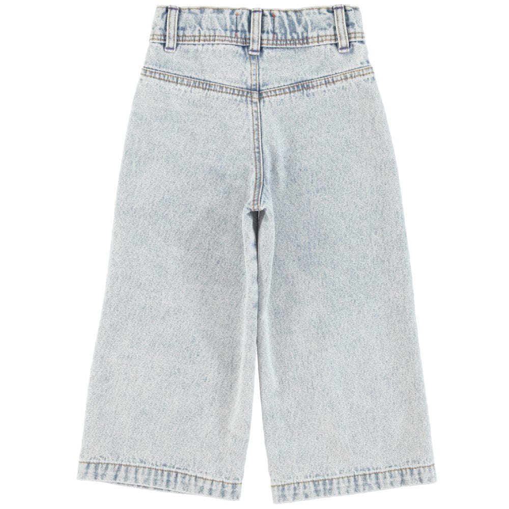 Flare Trousers | Washed Blue Denim