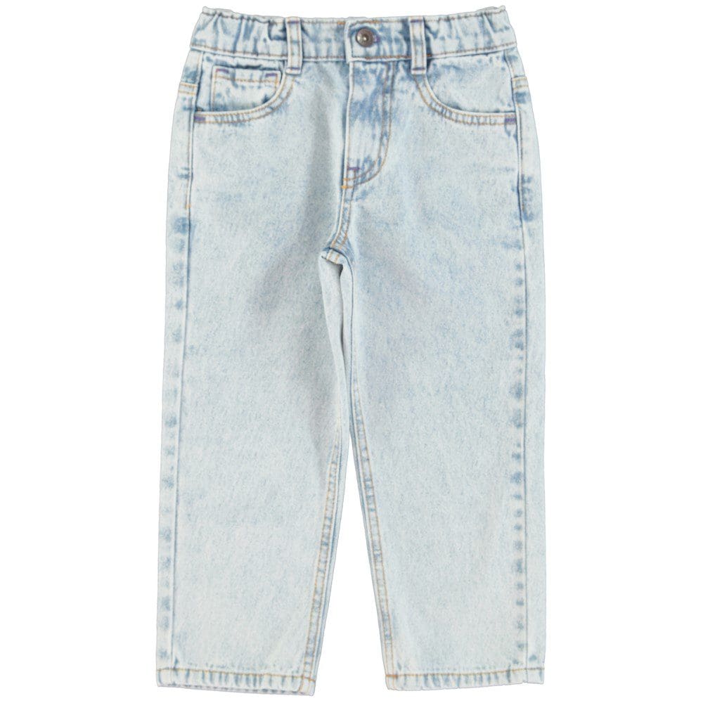 Unisex Trousers | Washed Blue Denim