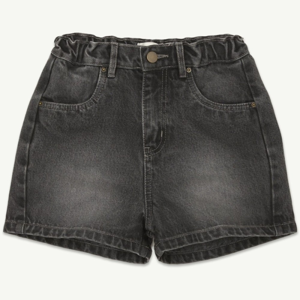 Denim Short | Faded Worn Black