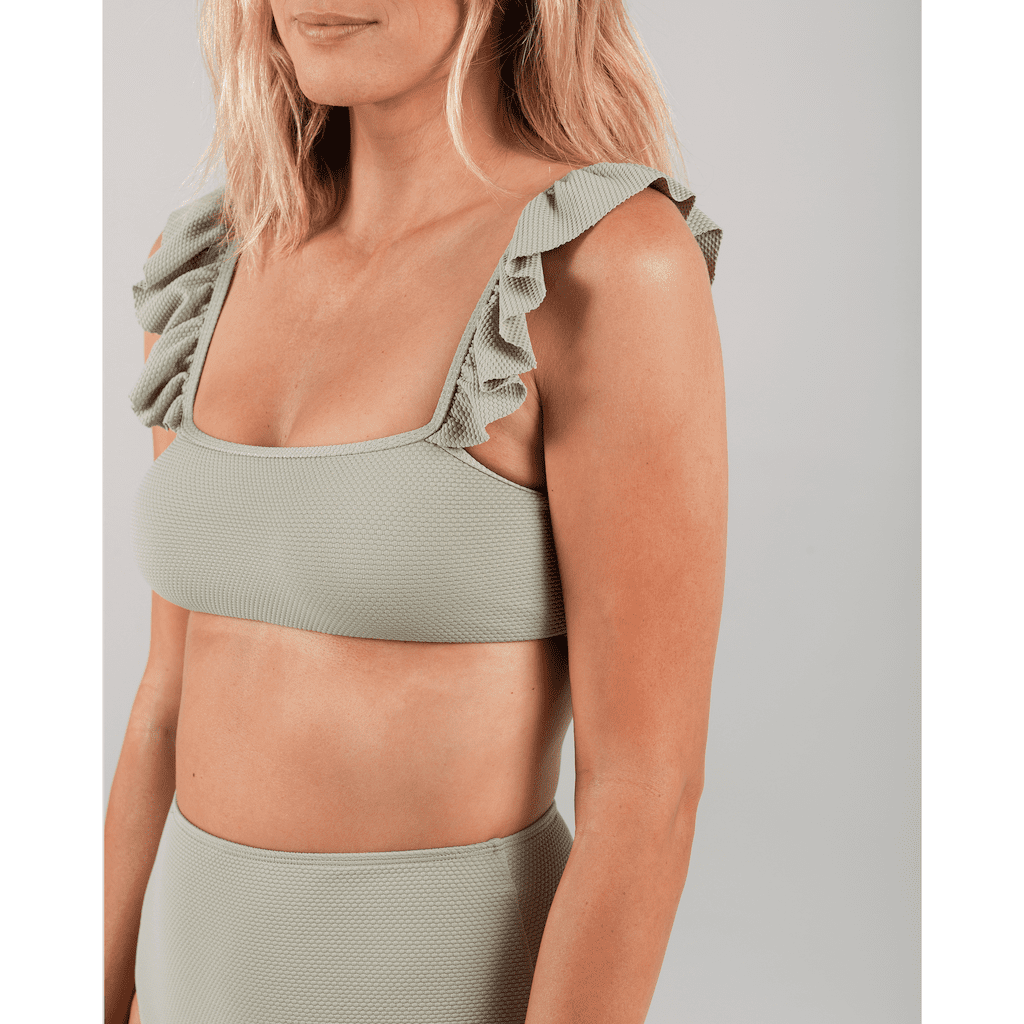 Seafoam Pique High-waisted Bottom & Top