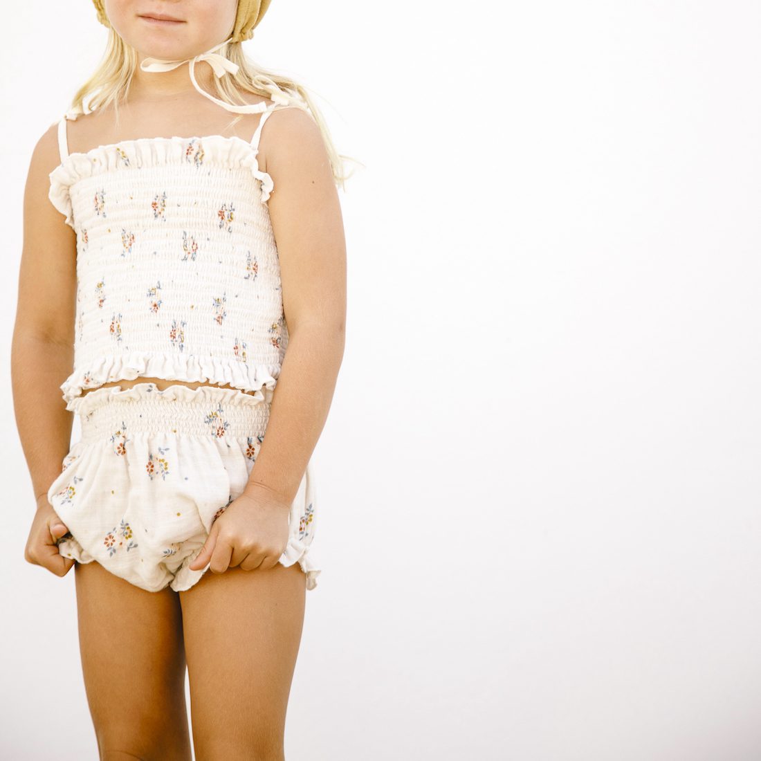 Smocked Baby Bloomer | Summer Blossom