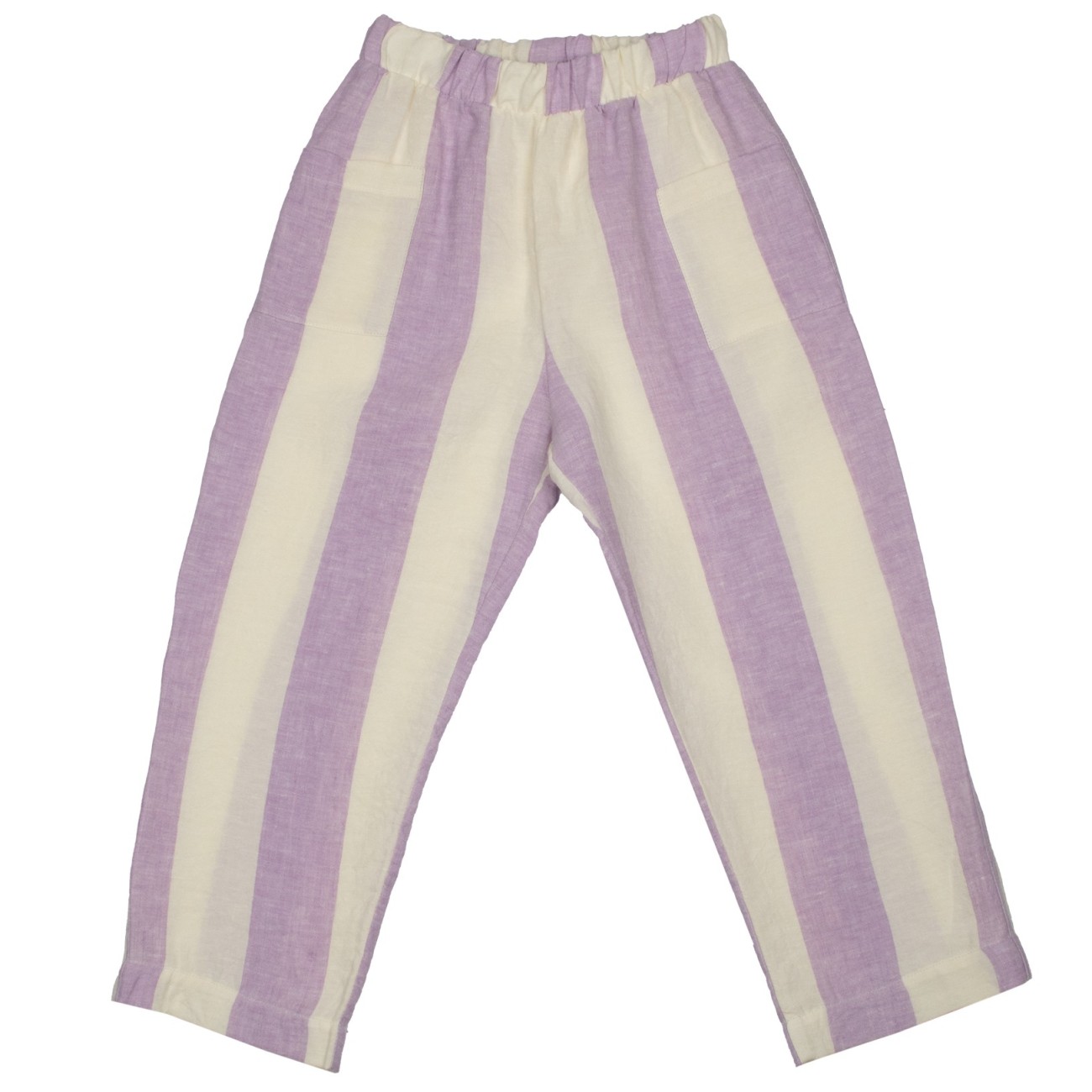 Striped Linen Pocket Pants | Vanilla + Violet