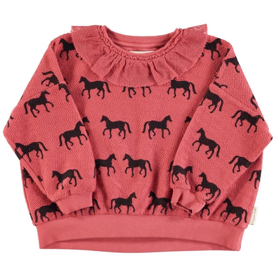 Sweatshirt | Old Pink W/ Black Horses