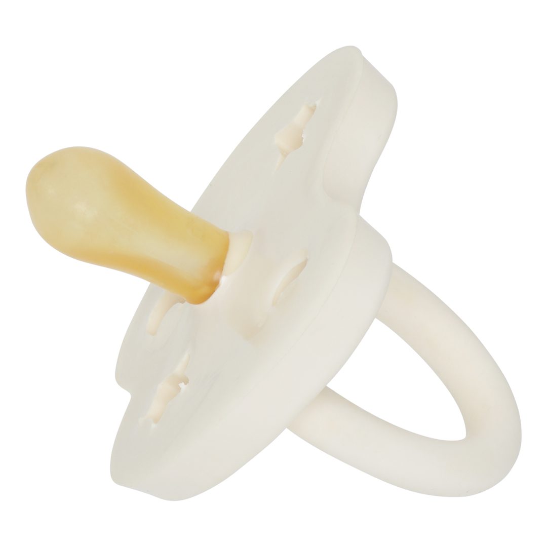 0+ Months Natural Rubber Pacifier Symmetrical | Milky White