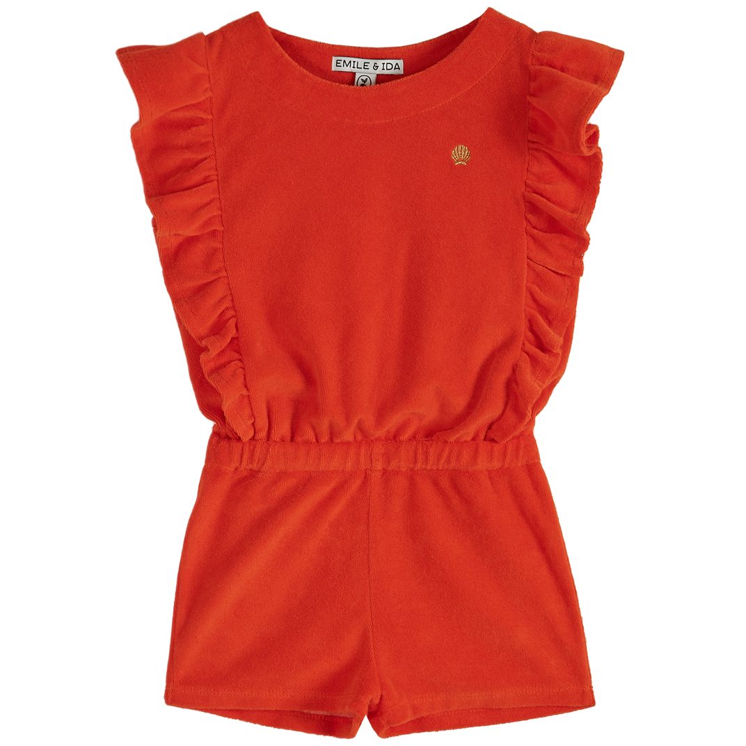 Red Ruffle Jumpsuit