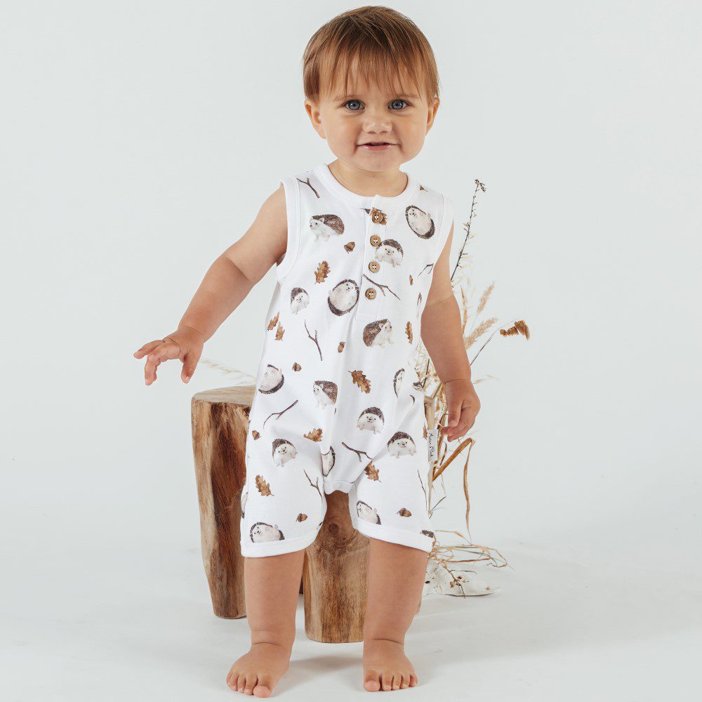 Hedgehog Henley Romper