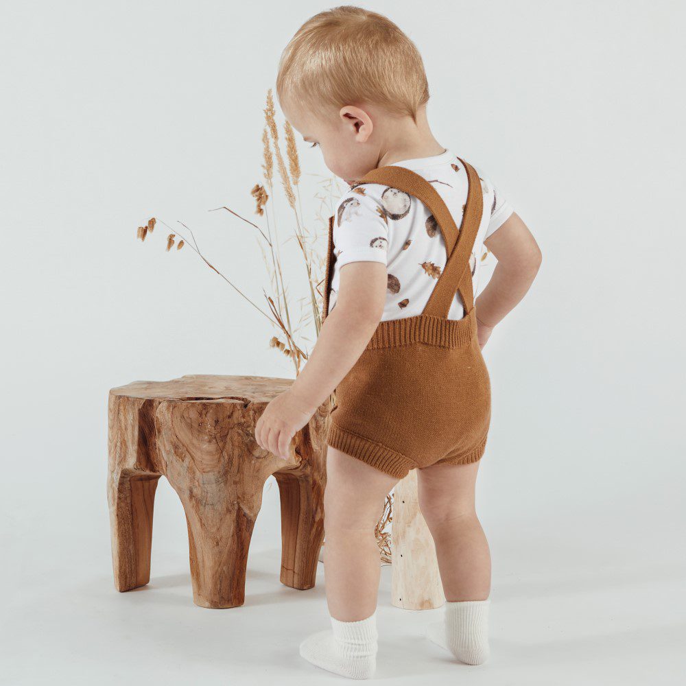 Brown Knit Romper