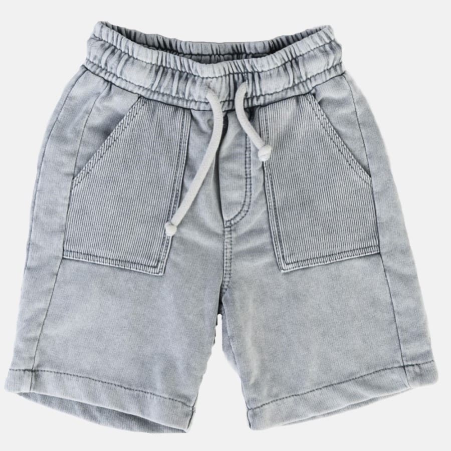 Vintage Grey Patched Shorts