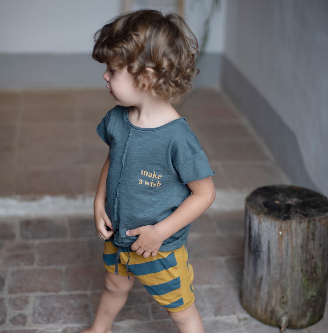 Wish T-Shirt Baltic & Twist Shorts Ocher