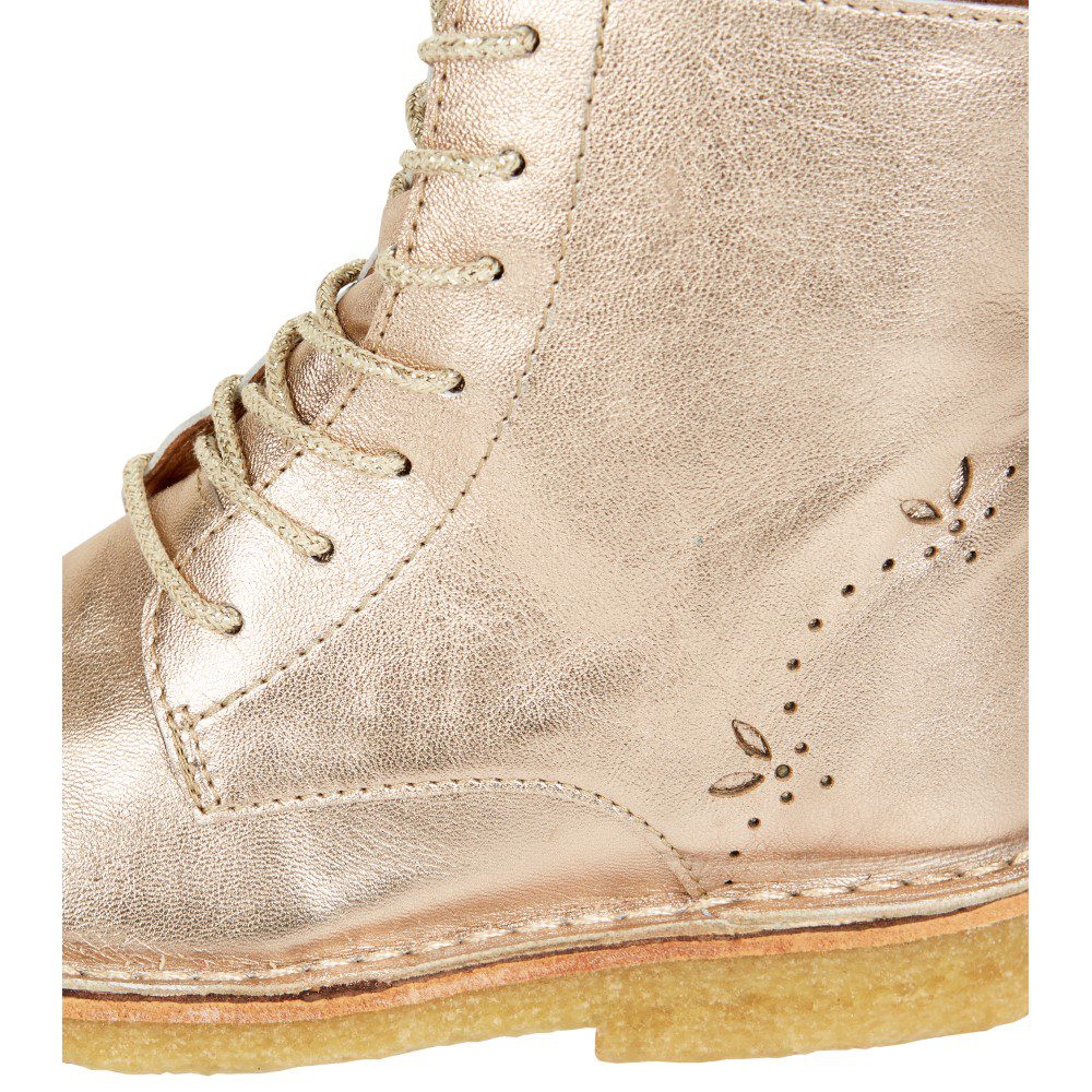 Golden Lace Up Boots