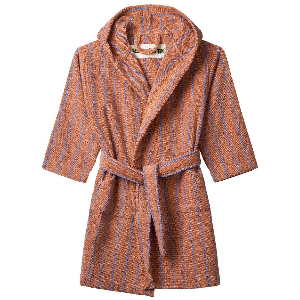 Naram Kids Bathrobe | Camel & Ultramarine