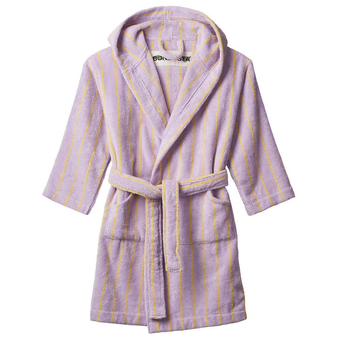 Naram Kids Bathrobe | Lilac & Neon Yellow
