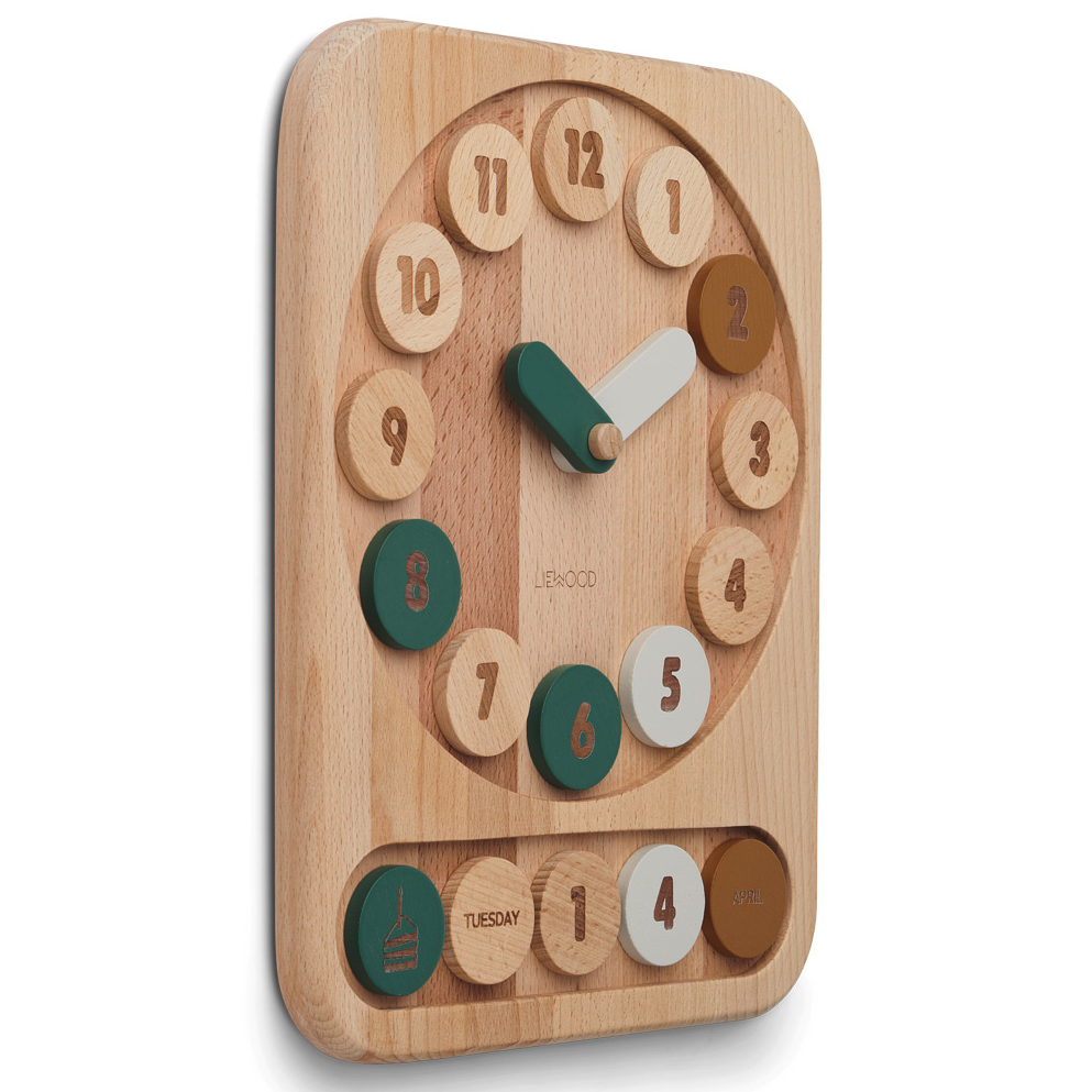 Yelena Toy Clock | Hunter Green Multi Mix
