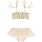Bikini Tutu | Beige Cotton Lycra