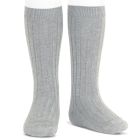 2016/2 Ribbed Knee High Socks | Aluminum (221)