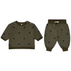 Olive Dots Sweatshirt & Sweatpants