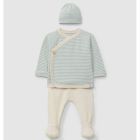 3 Piece Striped Set | Mint Blue