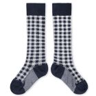 Claude Gingham Knee-high Socks | Nuit Etoilée