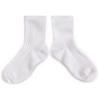 La Mini Ribbed Ankle Socks | Blanc Neige