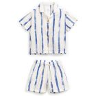 Striped Shirt & Shorts Set