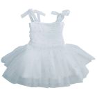Pearl Tulle Ballerina Dress | White