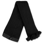 Aliénor Lace-Trim Ribbed Footless Tights | Noir De Charbon