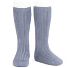 2016/2 Basic Ribbed Knee High Socks | Steel 402