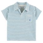 Azure Stripes Terry Polo Shirt