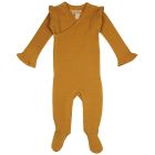 Corduroy wrap Baby Footie | Butterscotch