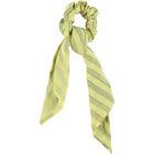 Elastic Hair Band | Yellow W/ Grey Stripes