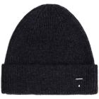 Baby Knitted Beanie |  Nearly Black Melange