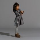 Metallic Dress | Grey