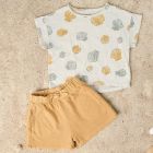 Printed Jersey Tshirt & Fleece Shorts