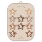 10 Pack Junior hair Clips Star Glitter | Rosie Shade