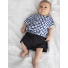 Leif Crepe Check Tshirt & Noah Linen Shorts