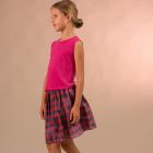 Wide Skirt | Bleached Check